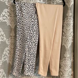 Recker Apparel Small Leopard Print & Pink Leggings